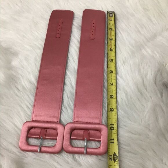 The Attico Pink Satin Ankle Cuffs - Picture 10 of 10